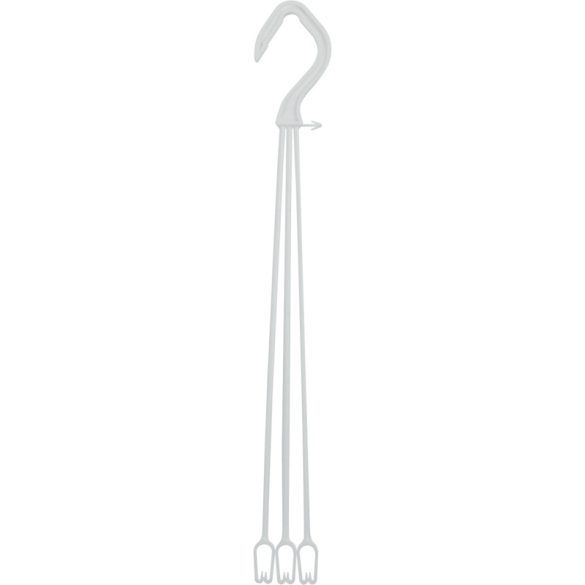 Desch Hanging basket függőcserép akasztóval, 19 cm (2,4l) - fehér / szürke