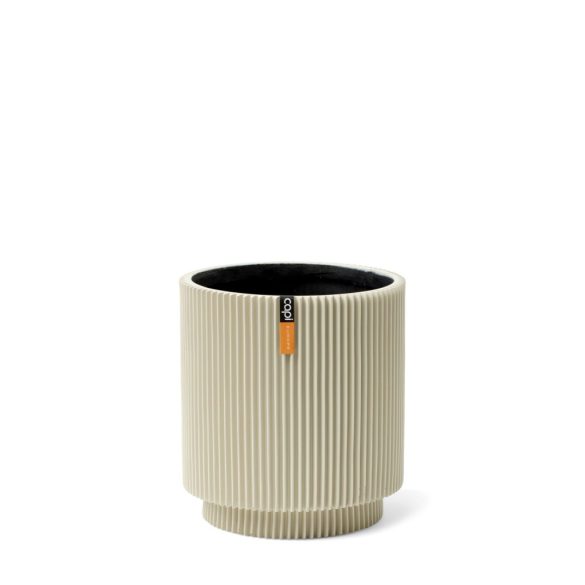 Capi Groove Cylinder virágcserép, 19x21 cm - bézs