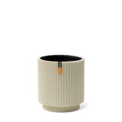 Capi Groove Cylinder virágcserép, 23x25 cm - bézs