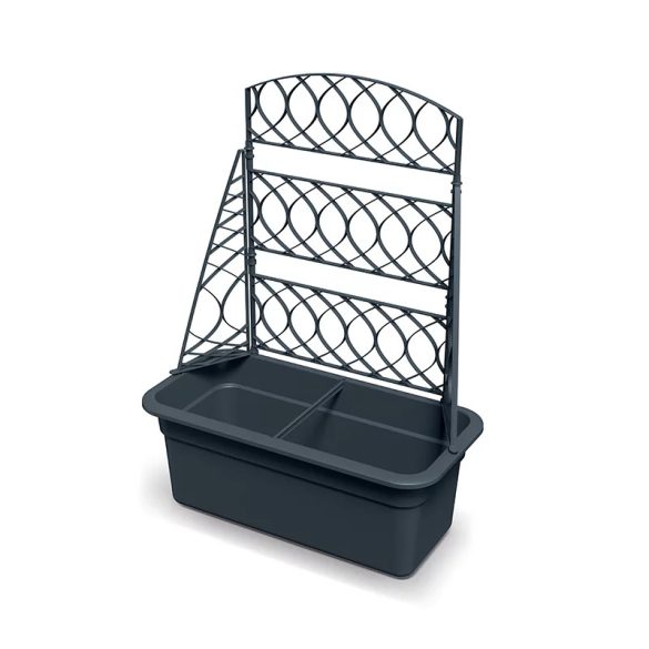 Prosperplast Bloma balkonláda növényfutóval, 60 cm - kőszürke