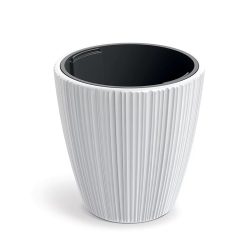 Prosperplast Oro Round virágcserép, 30 cm - fehér