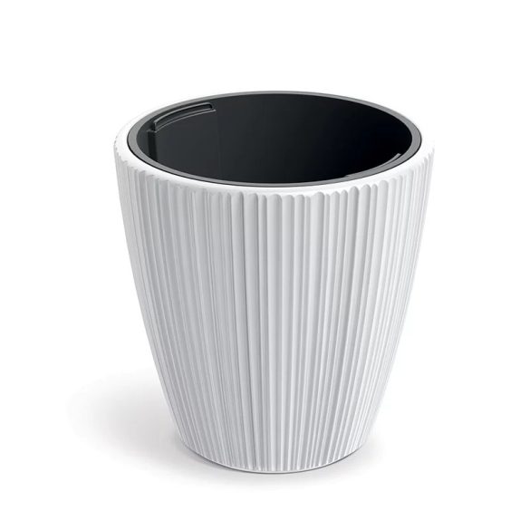 Prosperplast Oro Round virágcserép, 30 cm - fehér