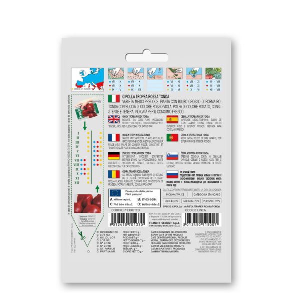 Franchi Sementi Vöröshagyma vetőmag - Tropea Rossa Tonda