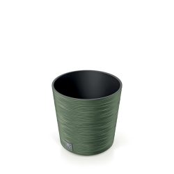   Prosperplast Furu Low Round virágcserép, 25 cm - föld zöld