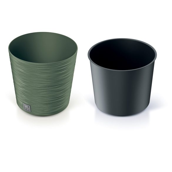 Furu Round virágcserép, 25 cm - föld zöld