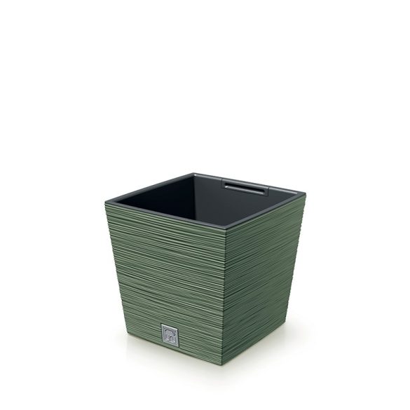 FURU Sqare Low virágcserép, 24 cm - föld zöld