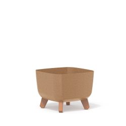   Prosperplast Gracia Square Eco Wood virágcserép, 29 cm - natúr