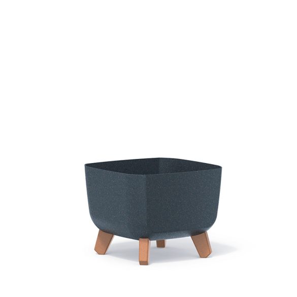 Prosperplast Gracia Square Eco Wood virágcserép, 29 cm - antracit