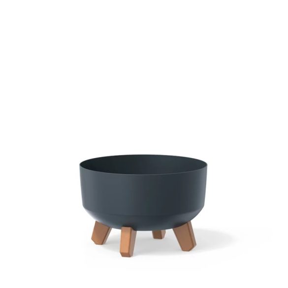 Prosperplast Gracia Low alacsony virágcserép, 24 cm - antracit