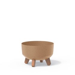   Prosperplast Gracia Low Eco Wood alacsony virágcserép, 24 cm - natúr