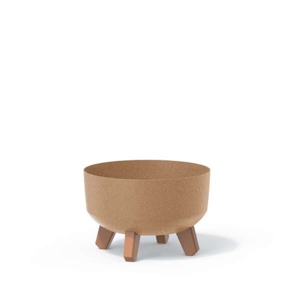 Prosperplast Gracia Low Eco Wood alacsony virágcserép, 24 cm - natúr