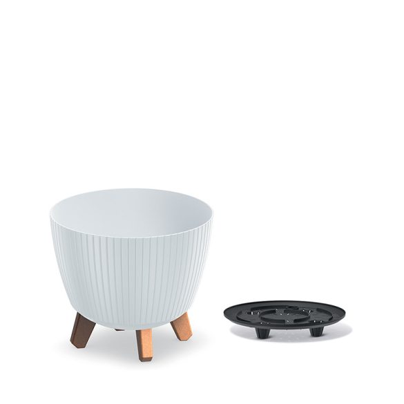 Lamia virágcserép lábakkal, 24 cm - fehér