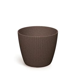 Prosperplast Lamia round Eco Wood, 14 cm - kávé