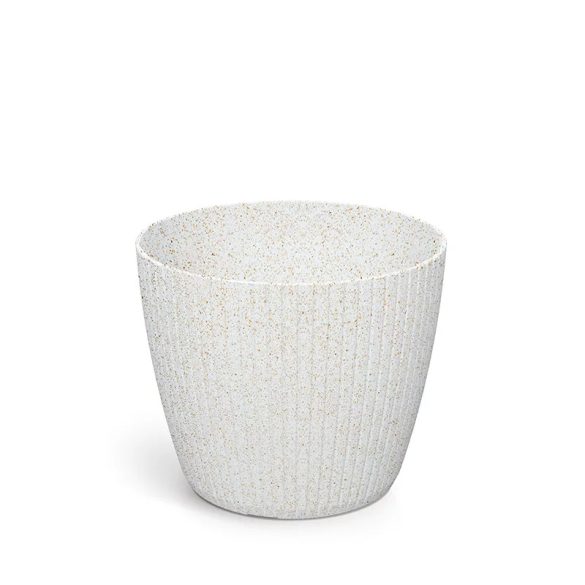Prosperplast Lamia round Eco Wood, 14 cm - fehér