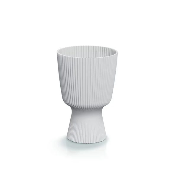 Prosperplast Milly Round Elegant virágcserép, 15 cm -  fehér