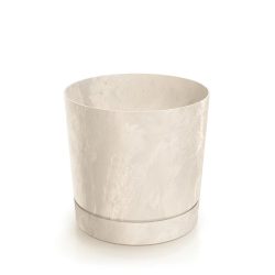 Prosperplast Tubo beton effect virágcserép, 20 cm - krém