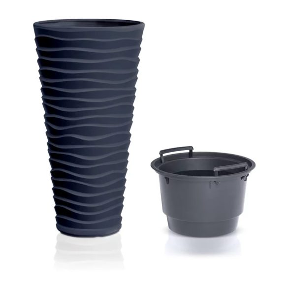 Prosperplast Sand Slim virágcserép, 40 cm - antracit