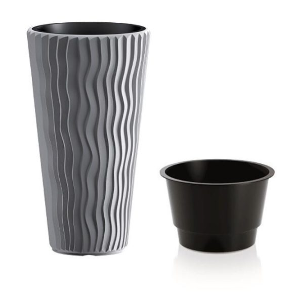 Prosperplast Sandy Slim virágcserép, 30 cm - kő szürke
