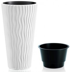 Prosperplast Sandy Slim virágcserép, 30 cm - fehér