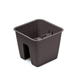   Prosperplast Ratolla Square négyszög korlátláda, 28 cm - umbra
