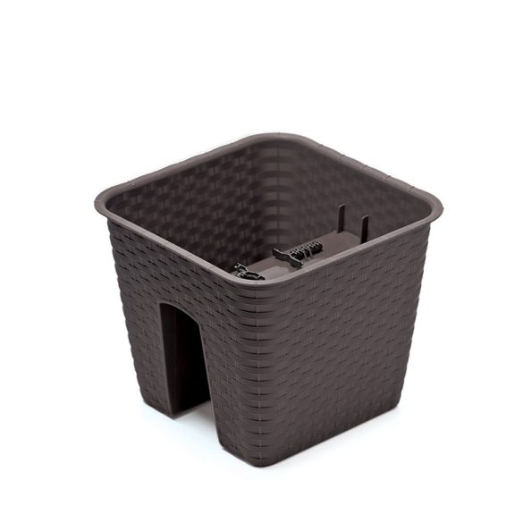 Prosperplast Ratolla Square négyszög korlátláda, 28 cm - umbra