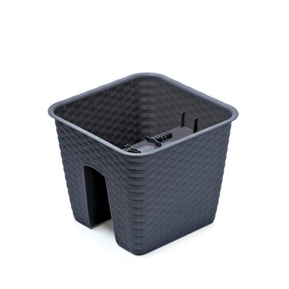 Prosperplast Ratolla Square négyszög korlátláda, 28 cm - antracit