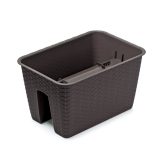 Prosperplast Ratolla Square négyszög korlátláda, 40 cm - umbra