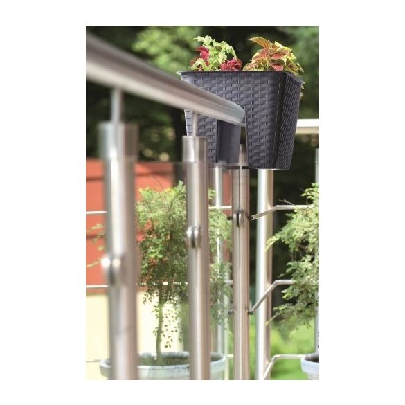 Prosperplast Ratolla Square négyszög korlátláda, 40 cm - umbra