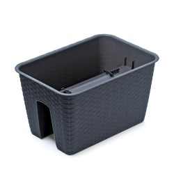   Prosperplast Ratolla Square négyszög korlátláda, 40 cm - antracit