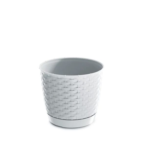 Prosperplast Ratolla round virágcserép, 22 cm - fehér