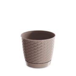 Prosperplast Ratolla round virágcserép, 30 cm - mokka