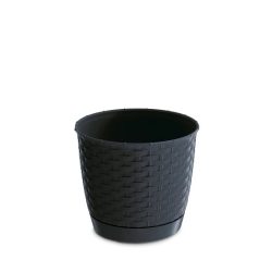Prosperplast Ratolla round virágcserép, 30 cm - antracit
