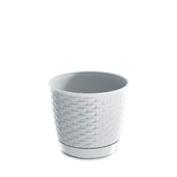 Prosperplast Ratolla round virágcserép, 30 cm - fehér