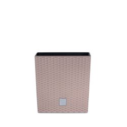 Prosperplast Rato Low 2in1 virágcserép, 25 cm - mokka