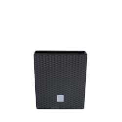 Prosperplast Rato Low 2in1 virágcserép, 25 cm - antracit