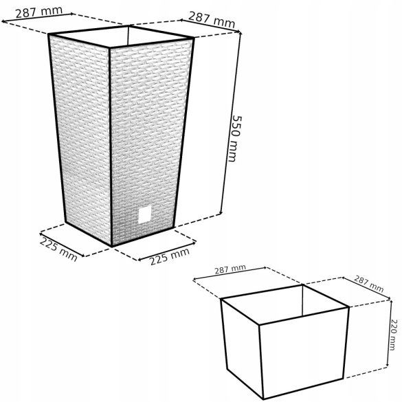 Rato Square virágcserép, 28,7 cm - umbra
