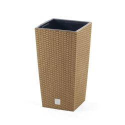  Prosperplast Rato Square Eco Wood 2in1 virágcserép, 30 cm - natúr