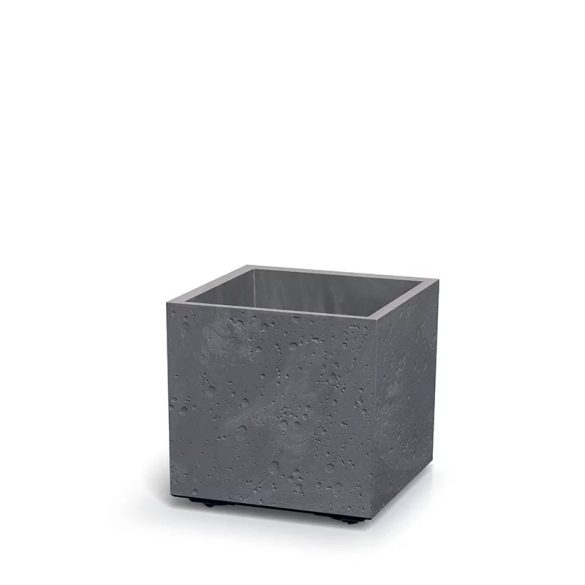 Prosperplast Sierra Square Beton virágcserép, 40 cm - marengo