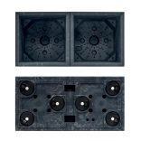 Prosperplast Sierra Sqiare Beton Effect virágcserép, 30 cm - marengo