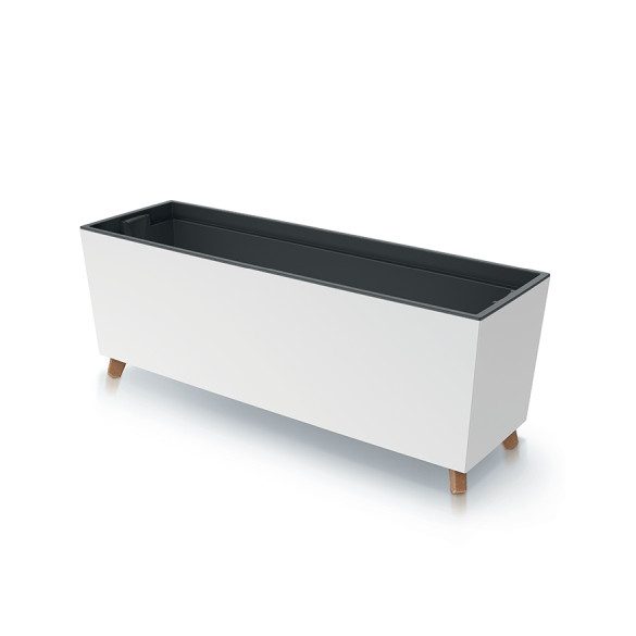Prosperplast Urbi Case virágláda lábakkal, 80 cm - fehér