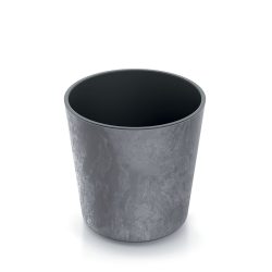   Prosperplast Urbi Round Low Effect virágcserép, 25 cm - marengo