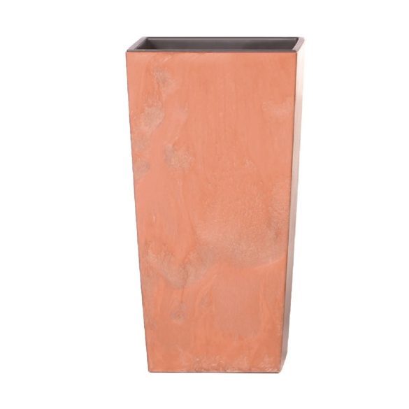 Urbi Square Beton Effect virágcserép, 14 cm - terrakotta