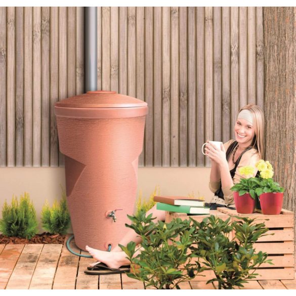 Wallycan esővízgyűjtő - terrakotta, 270 liter + ajándék csap