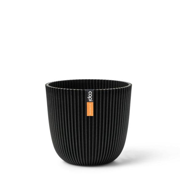 Capi Groove újrahasznosított virágcserép textilből, 13x12 cm - fekete