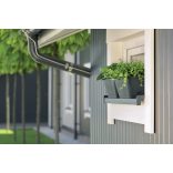 Prosperplast Respana easycare balkonláda öntözőnyílással és tálcával, 40 cm - kő szürke