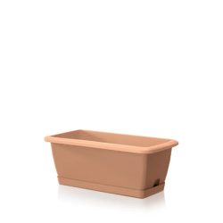   Prosperplast Respana easycare balkonláda öntözőnyílással és tálcával, 40 cm - terrakotta