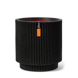 Capi Groove cylinder virágcserép, 35x38 cm - fekete