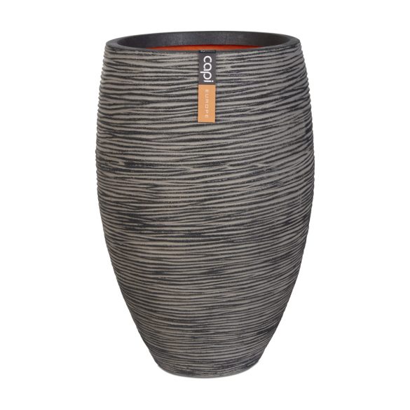 Capi Deluxe Rib virágcserép, 38x58 cm - antracit szükre