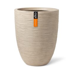 Capi Waste Rib Low virágcserép, 34x46 cm - terrazzo bézs