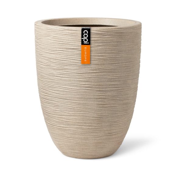 Capi Waste Rib Low virágcserép, 34x46 cm - terrazzo bézs